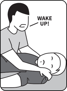 Naloxone quick start guide step 1 illustration
